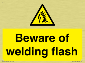 Beware of welding flash